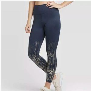 JL workout leggings navy gold